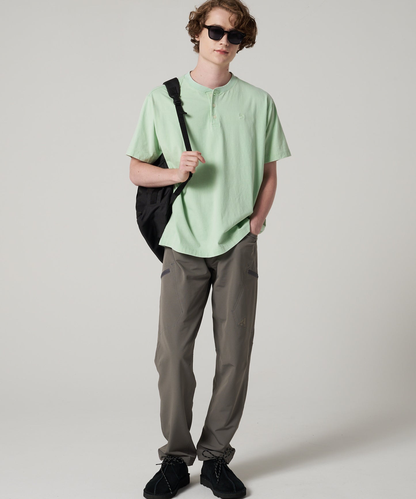 ピグメント ヘンリーネック Tシャツ/PIGMENT HENRY TEE
