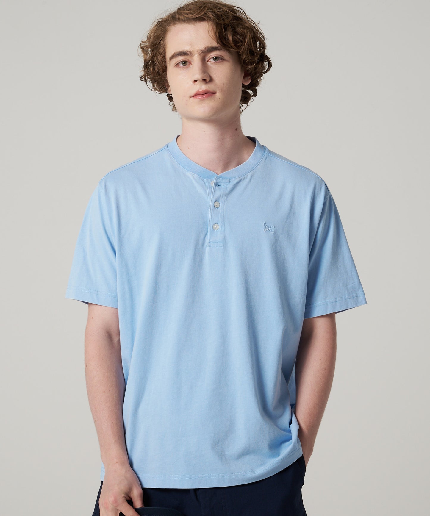 ピグメント ヘンリーネック Tシャツ/PIGMENT HENRY TEE