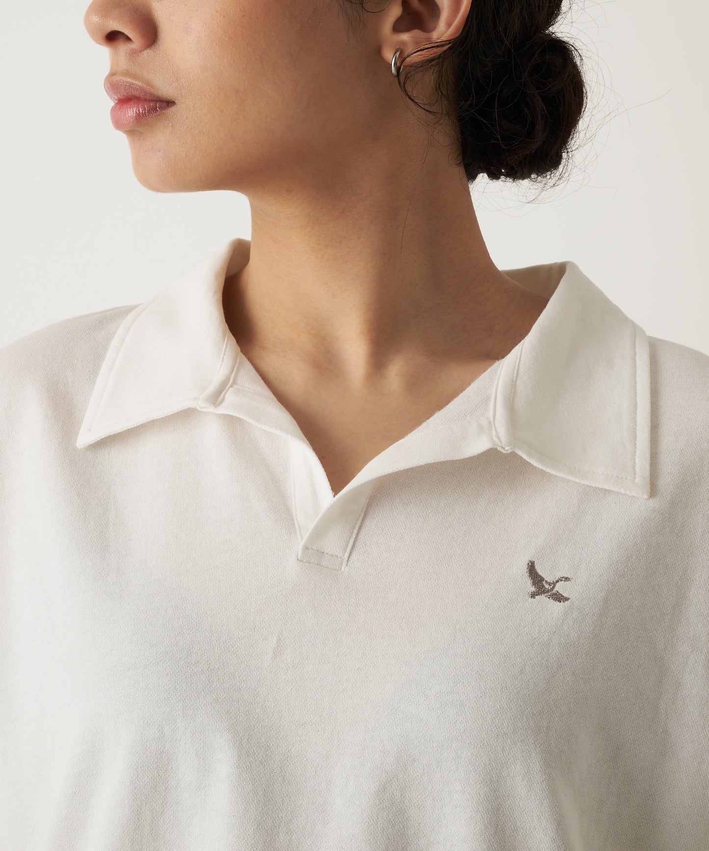 開襟 Tシャツ/OPEN COLLAR TEE