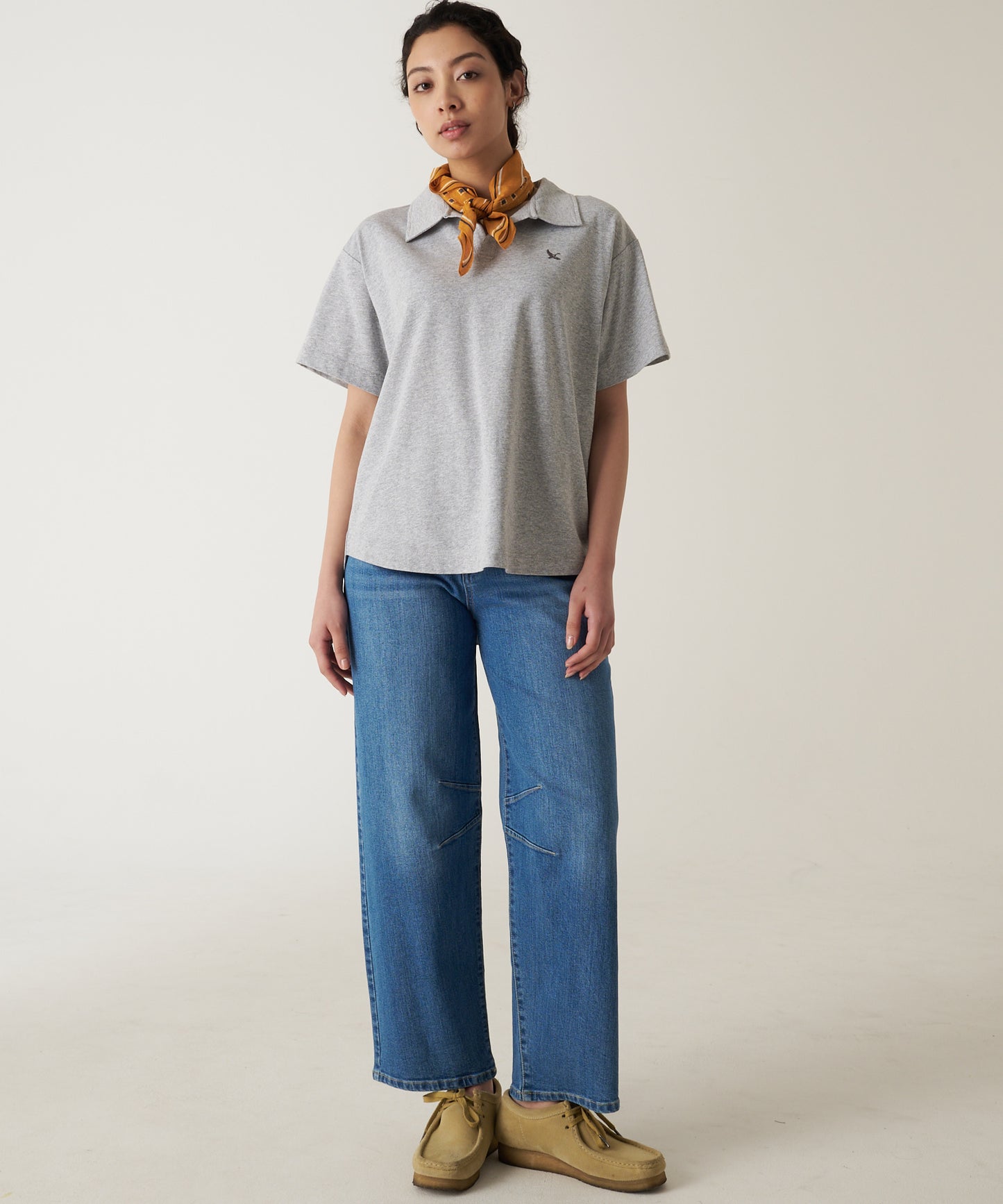 開襟 Tシャツ/OPEN COLLAR TEE