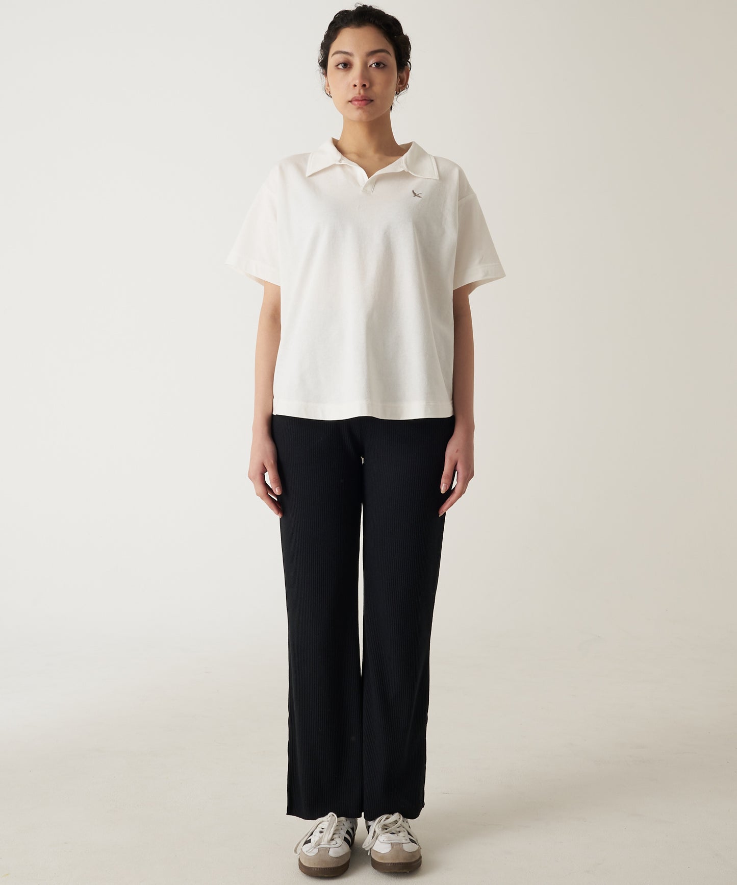 開襟 Tシャツ/OPEN COLLAR TEE