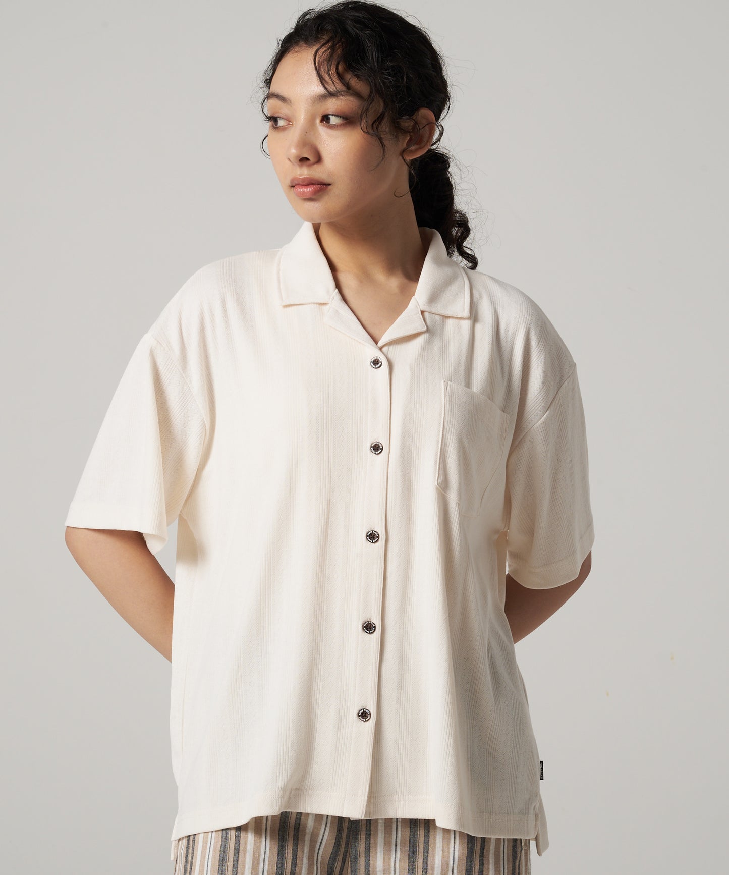 ジャージー 開襟シャツ/OPEN COLLAR JERSEY SHIRT