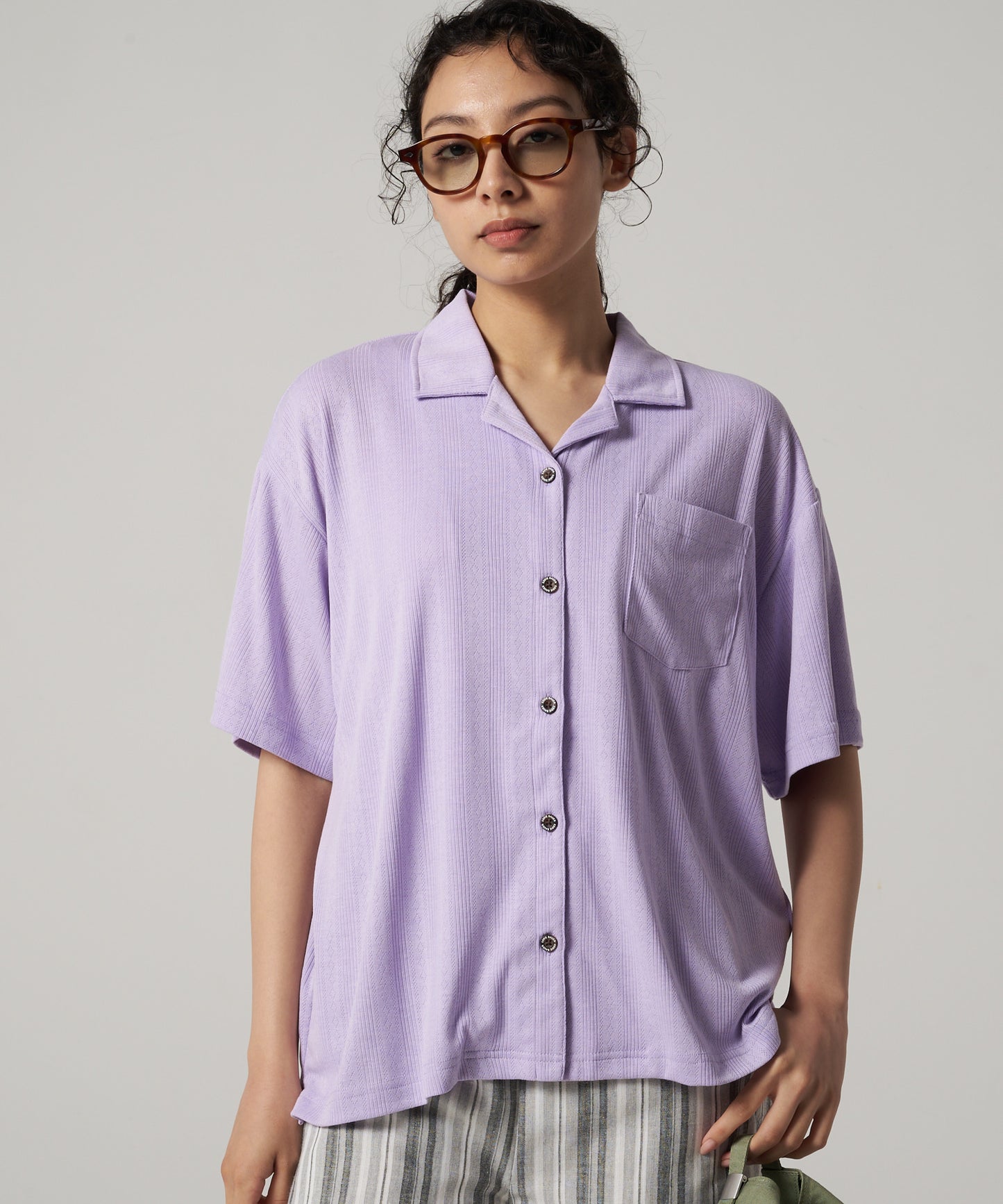 ジャージー 開襟シャツ/OPEN COLLAR JERSEY SHIRT
