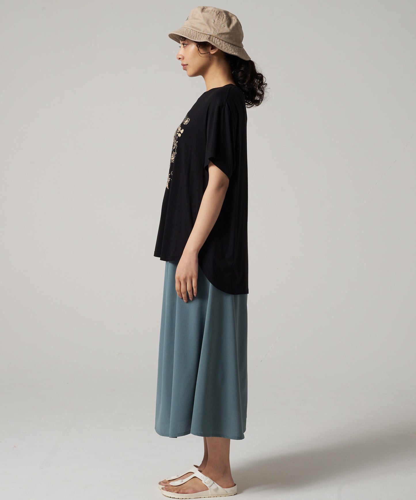 Vネック チュニックTシャツ/V-NECK TEE TUNIC