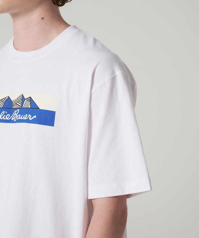 マウンテン ロゴプリントTシャツ/MOUNTAIN LOGO PRINT TEE