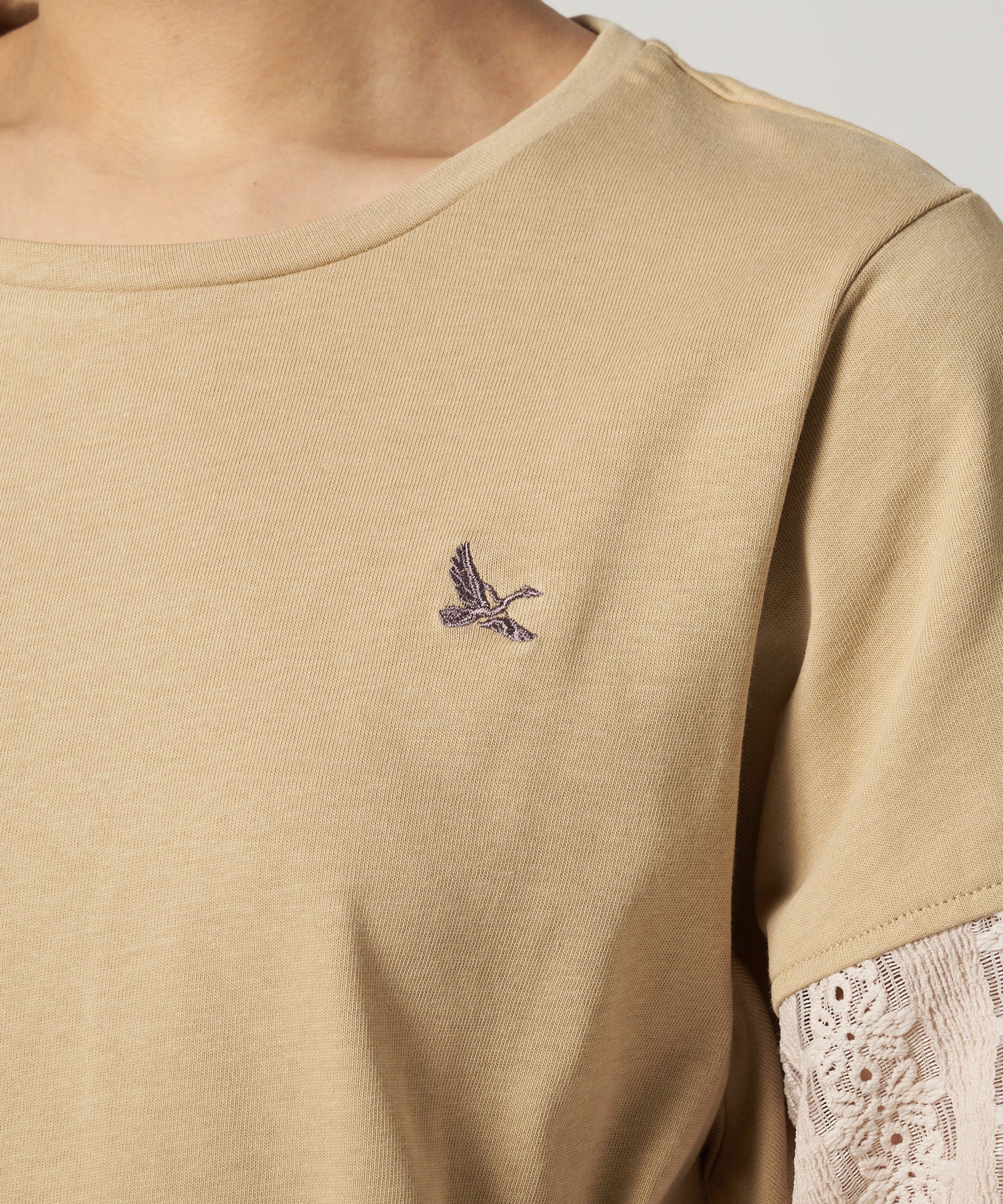 レーススリーブ 半袖Tシャツ/LACE SLEEVE SS TEE