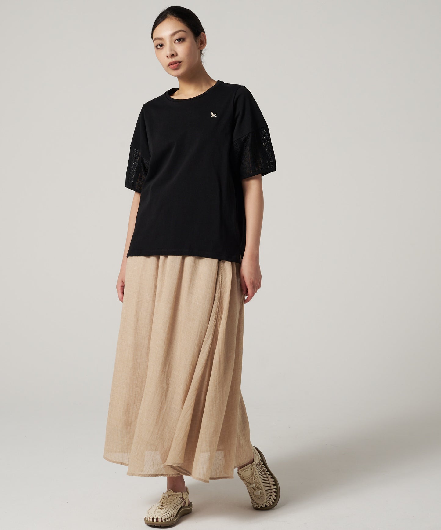 レーススリーブ 半袖Tシャツ/LACE SLEEVE SS TEE