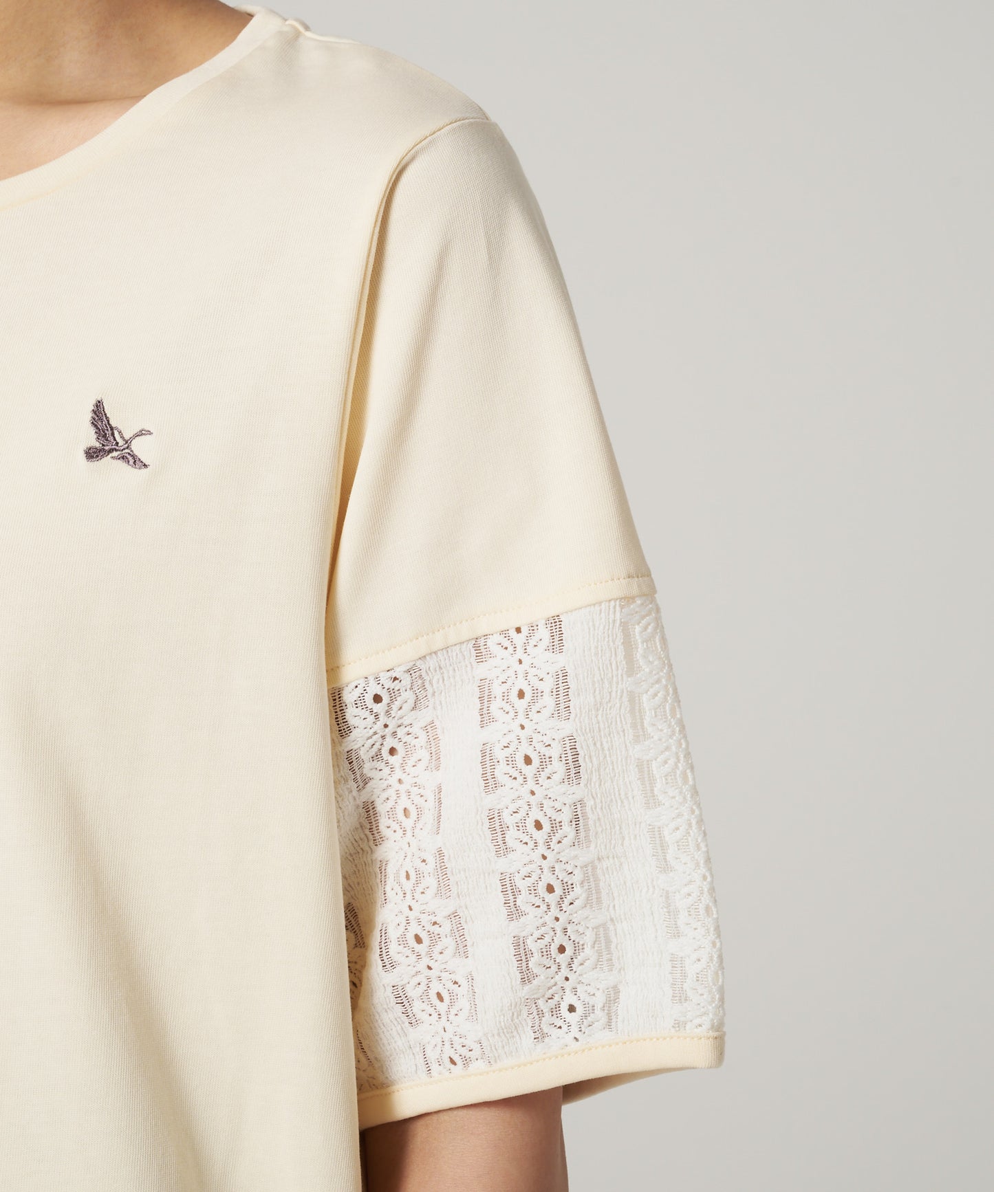 レーススリーブ 半袖Tシャツ/LACE SLEEVE SS TEE