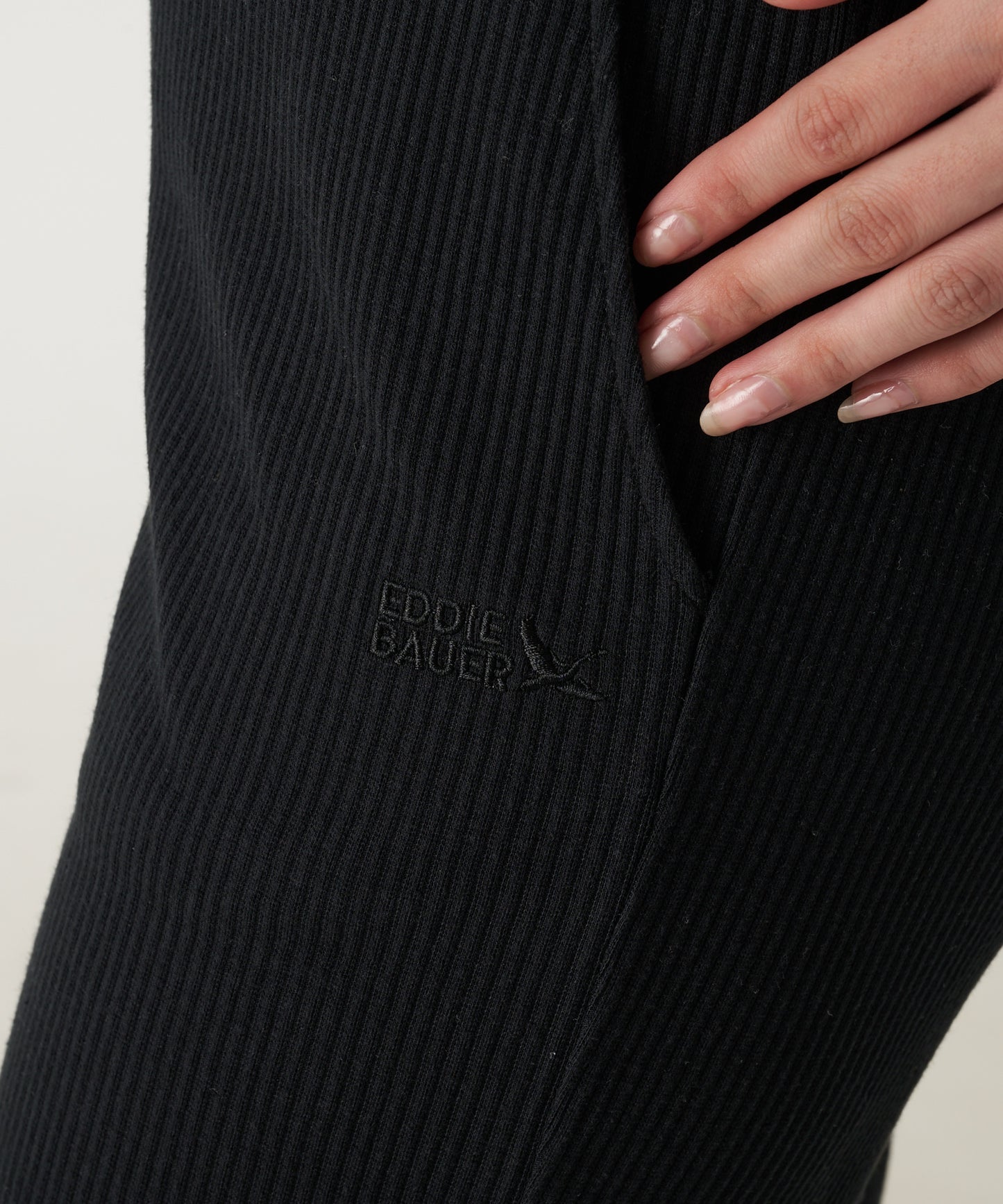 リブ ストレートパンツ/RIBBED STRAIGHT PANTS