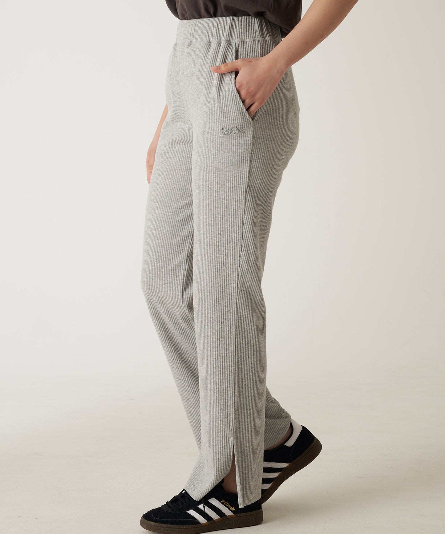 リブ ストレートパンツ/RIBBED STRAIGHT PANTS