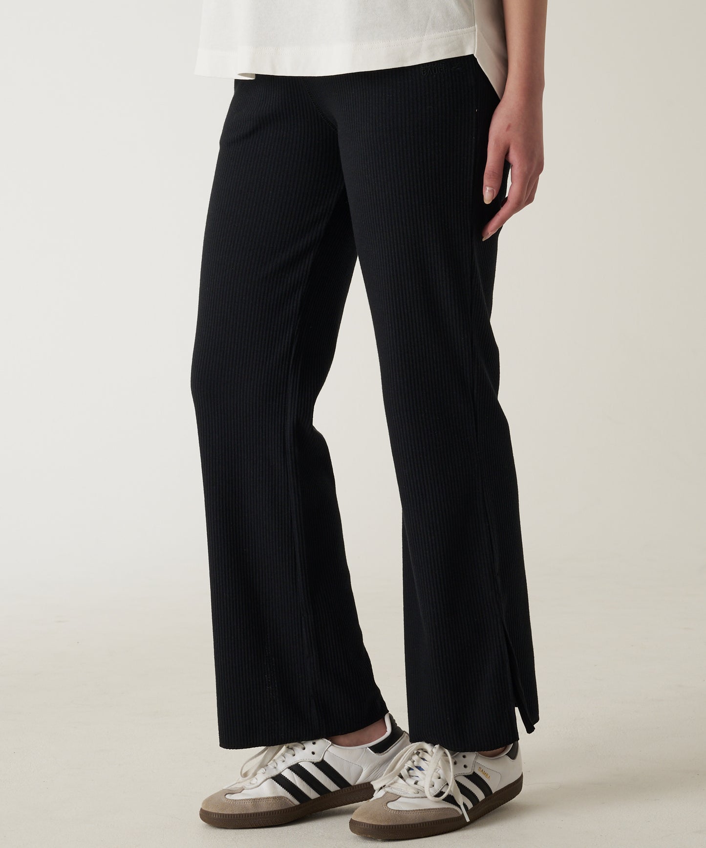 リブ ストレートパンツ/RIBBED STRAIGHT PANTS