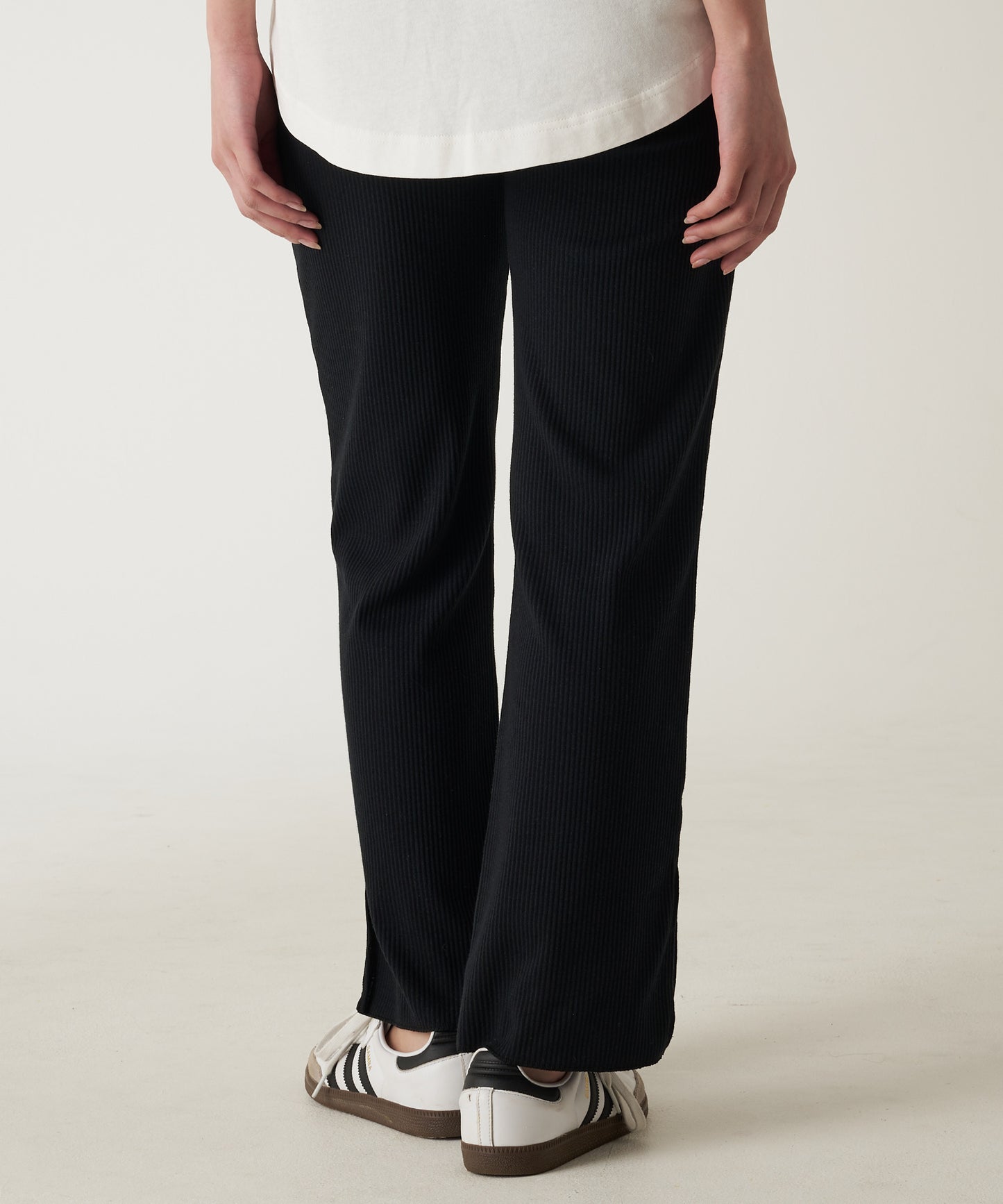 リブ ストレートパンツ/RIBBED STRAIGHT PANTS