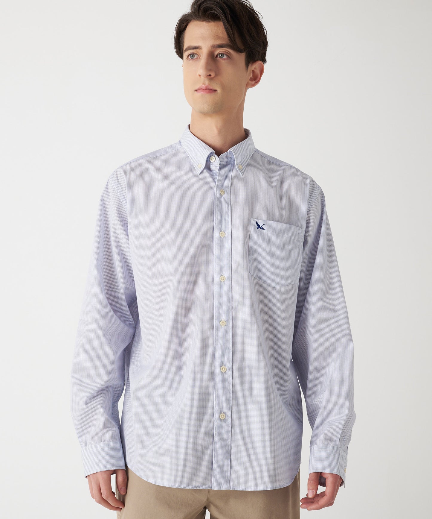 チェック ブロード 刺繍シャツ/CHECK EMB BD SHIRTS