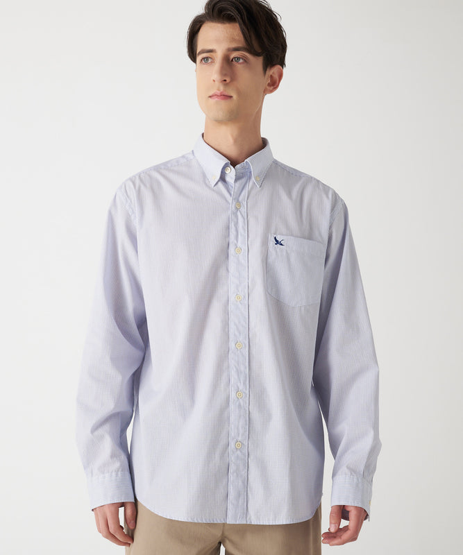 チェック ブロード 刺繍シャツ/CHECK EMB BD SHIRTS