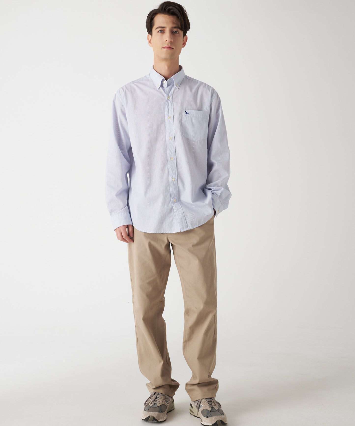 チェック ブロード 刺繍シャツ/CHECK EMB BD SHIRTS