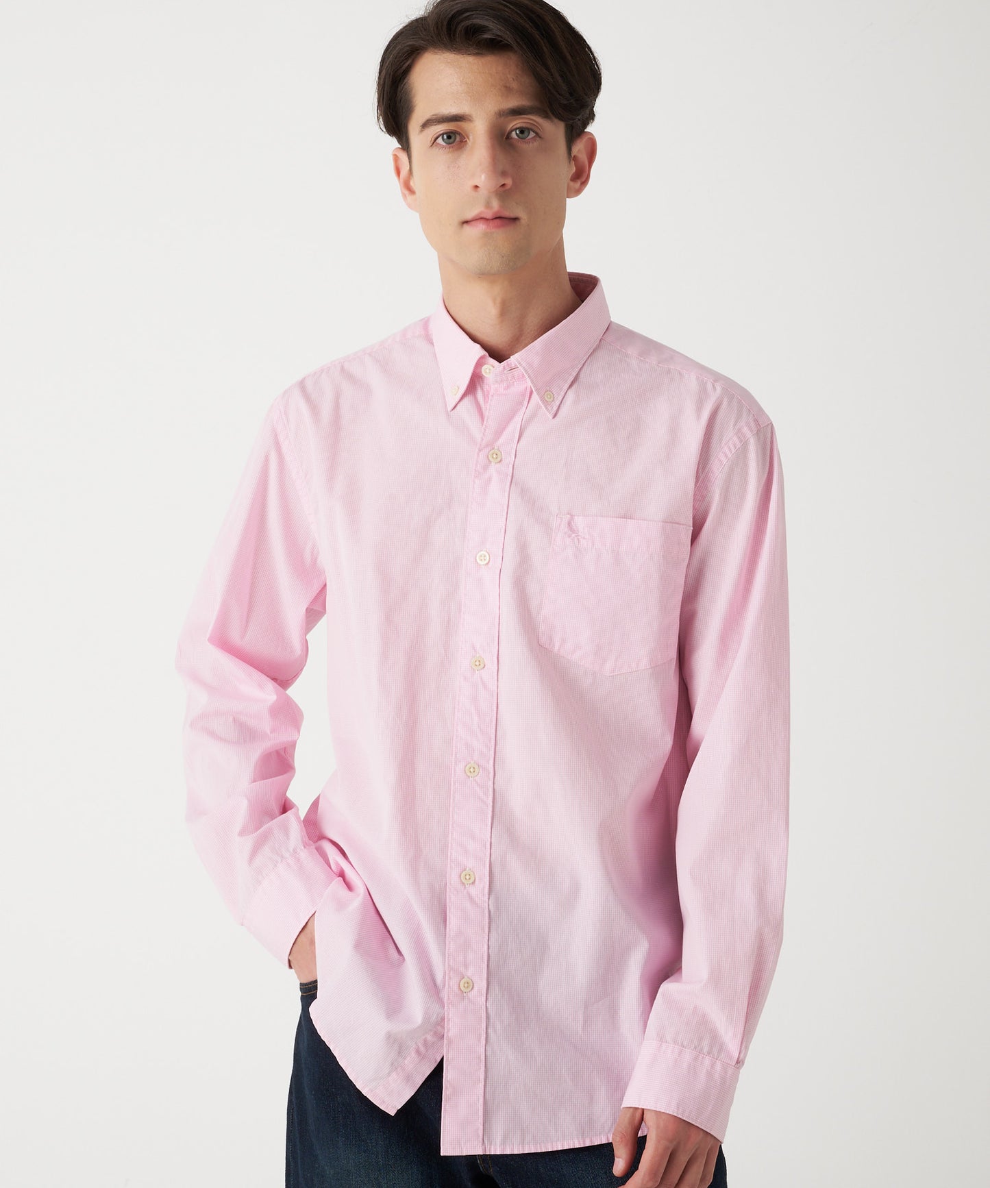 チェック ブロード 刺繍シャツ/CHECK EMB BD SHIRTS