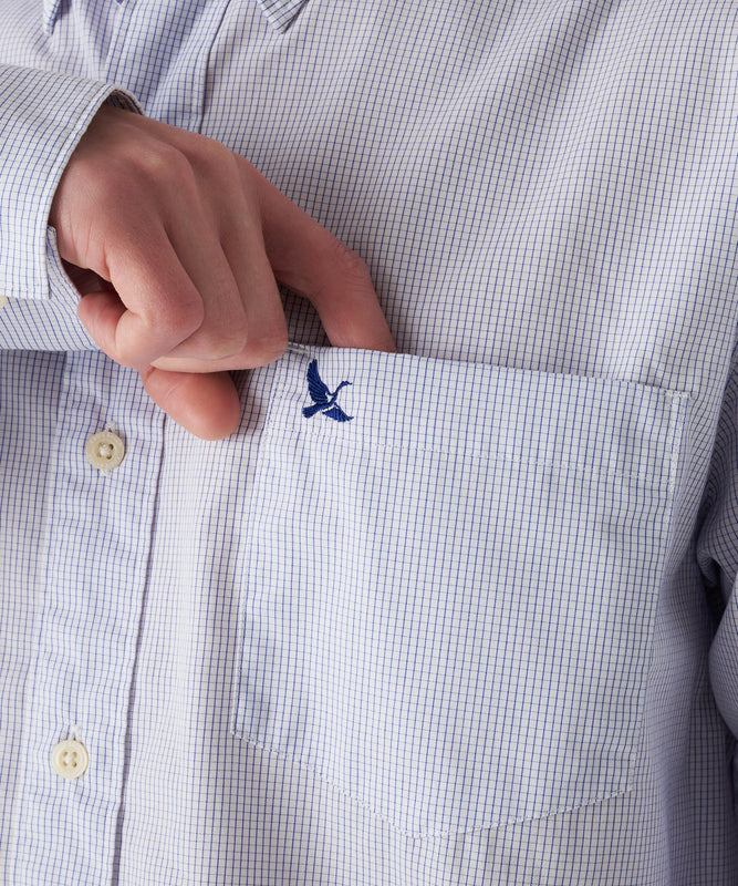 チェック ブロード 刺繍シャツ/CHECK EMB BD SHIRTS