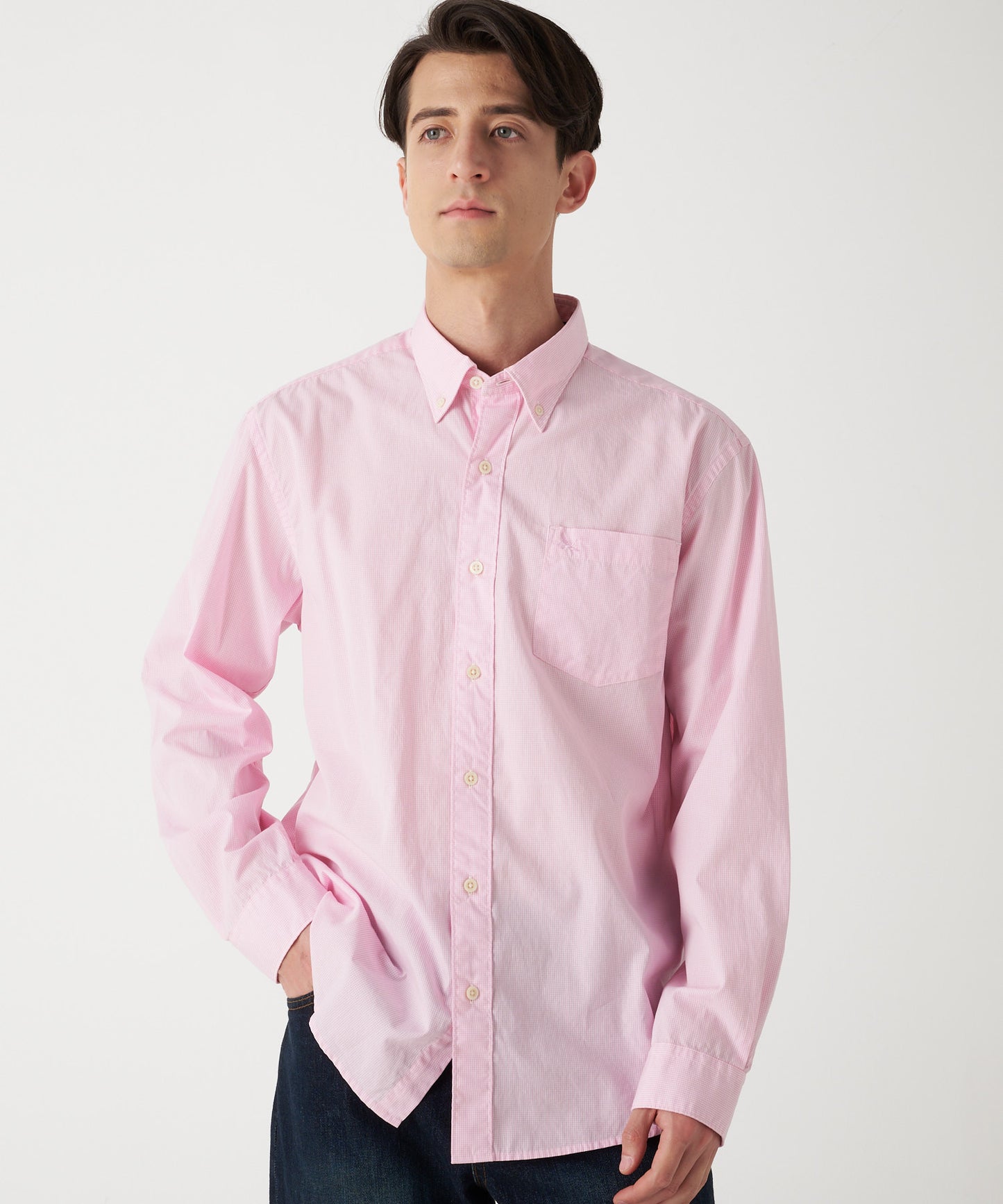 チェック ブロード 刺繍シャツ/CHECK EMB BD SHIRTS