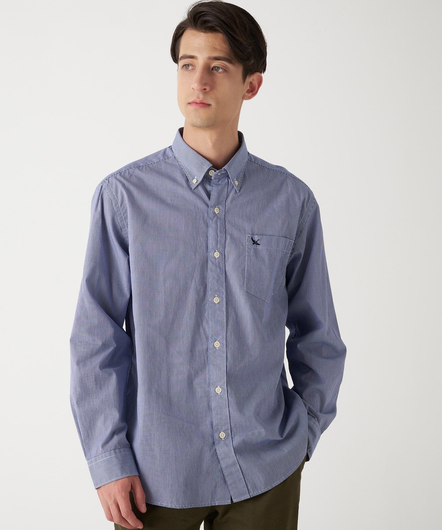 チェック ブロード 刺繍シャツ/CHECK EMB BD SHIRTS