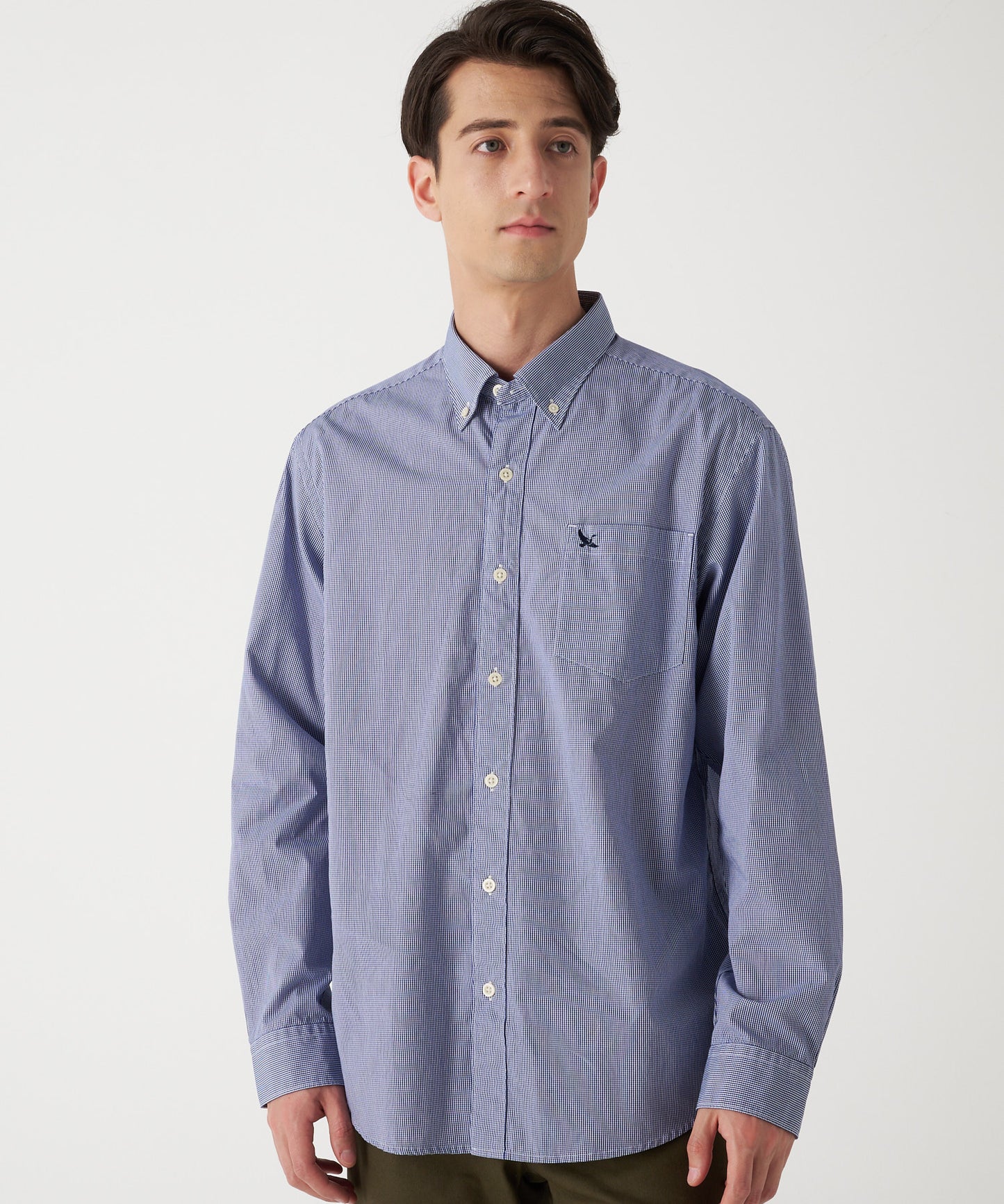 チェック ブロード 刺繍シャツ/CHECK EMB BD SHIRTS