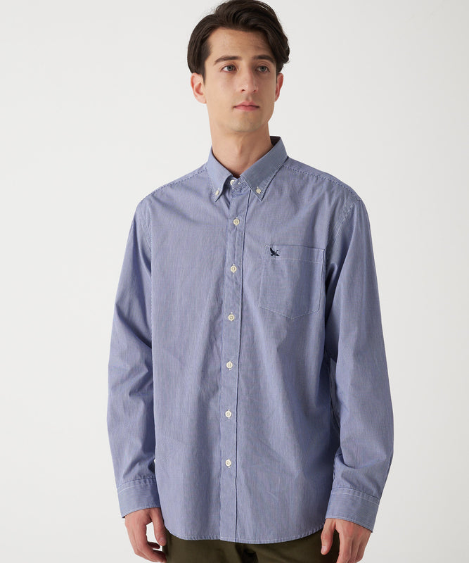 チェック ブロード 刺繍シャツ/CHECK EMB BD SHIRTS