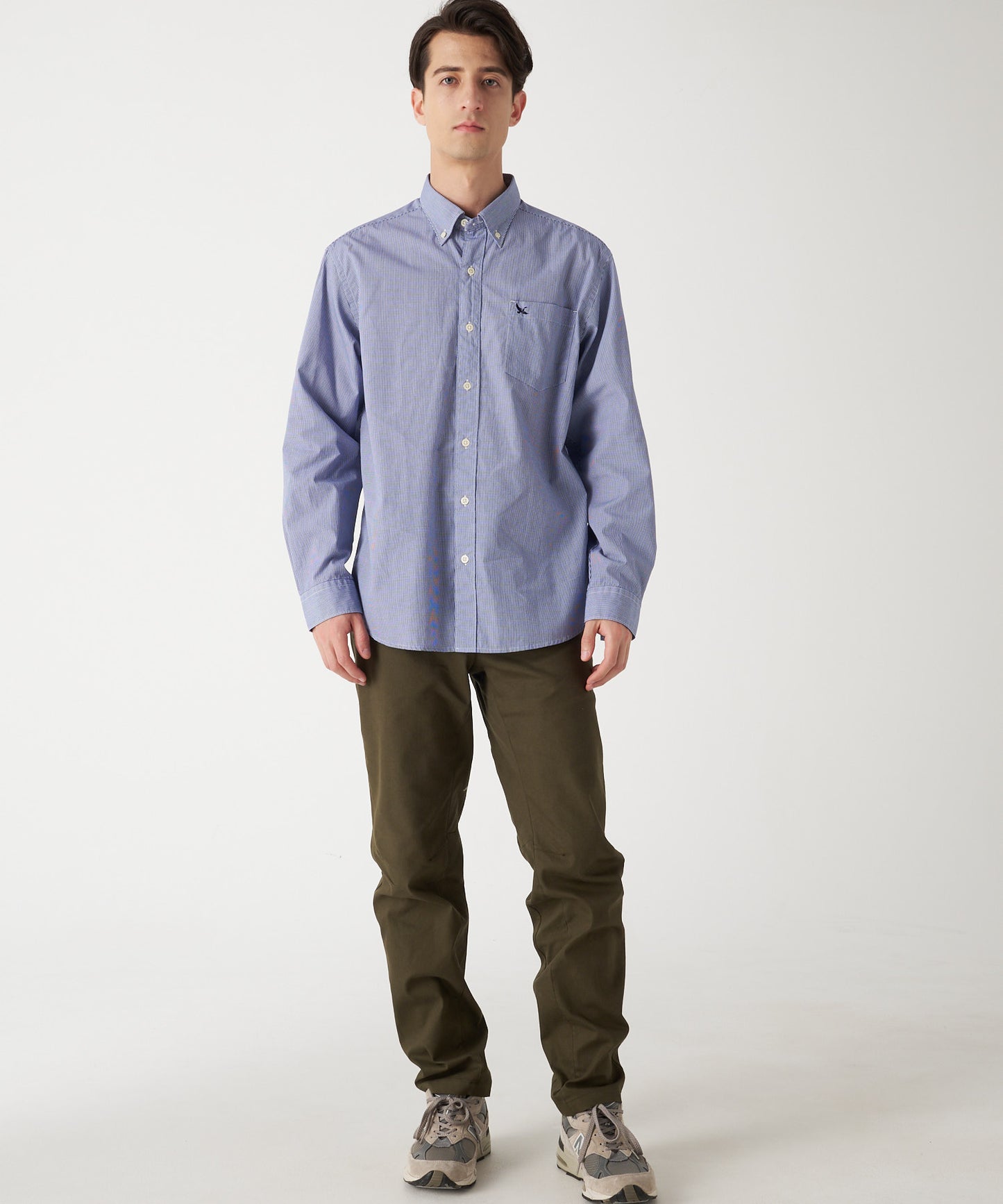 チェック ブロード 刺繍シャツ/CHECK EMB BD SHIRTS