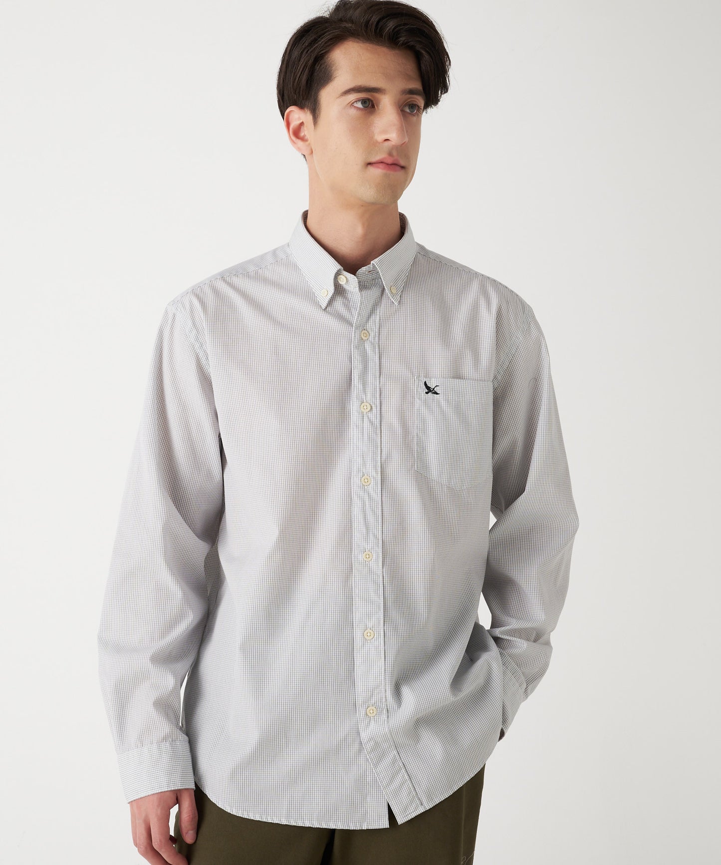 チェック ブロード 刺繍シャツ/CHECK EMB BD SHIRTS