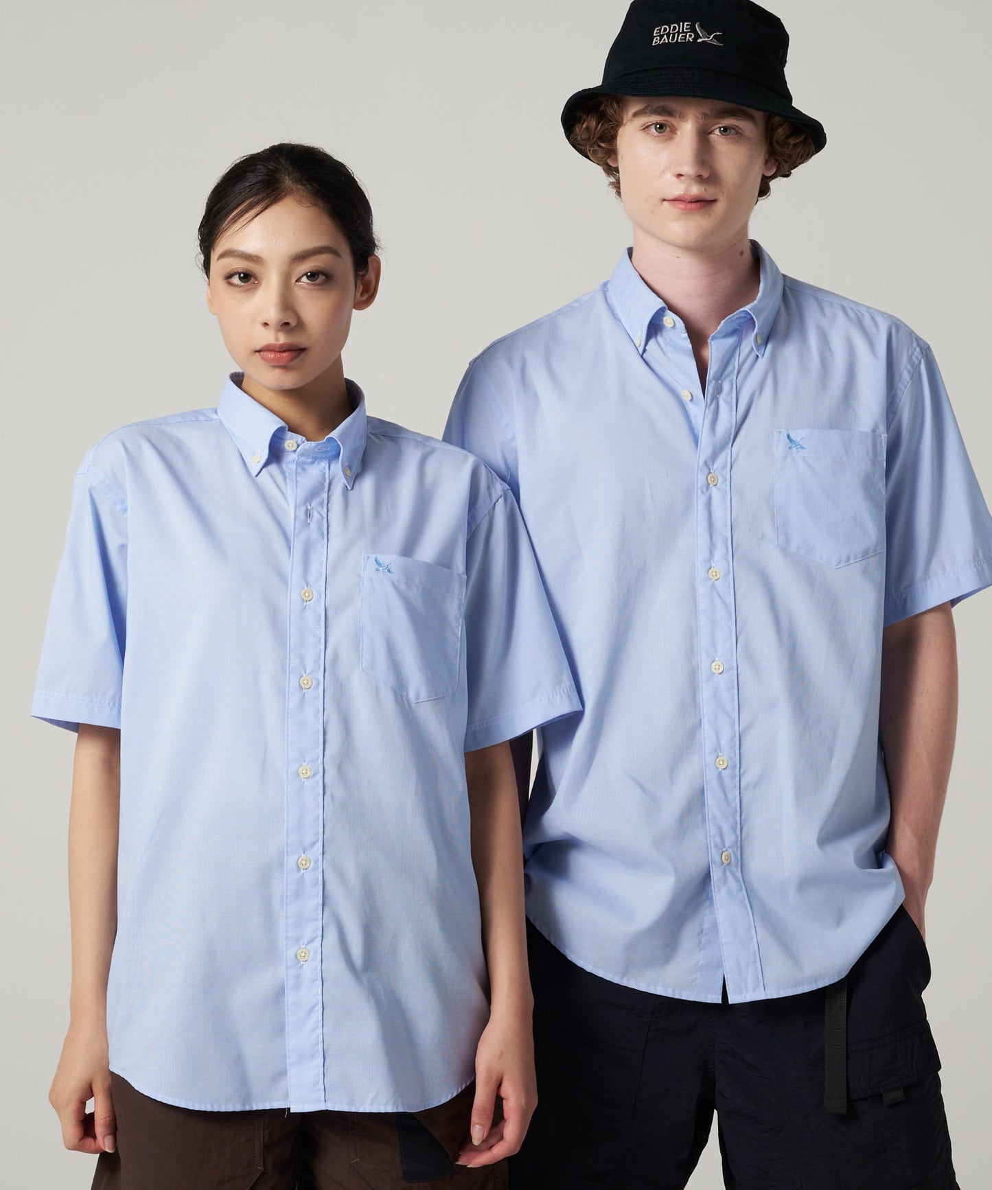 刺繍 ボタンダウン 半袖シャツ/EMB SSBD SHIRT