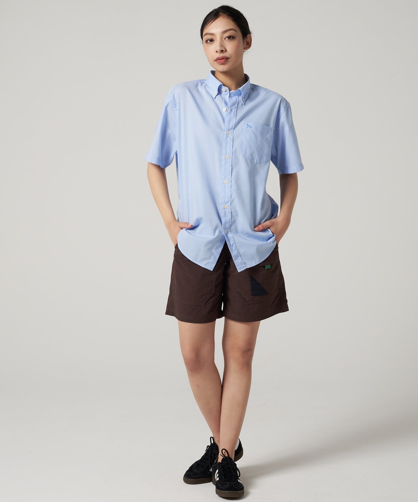 刺繍 ボタンダウン 半袖シャツ/EMB SSBD SHIRT