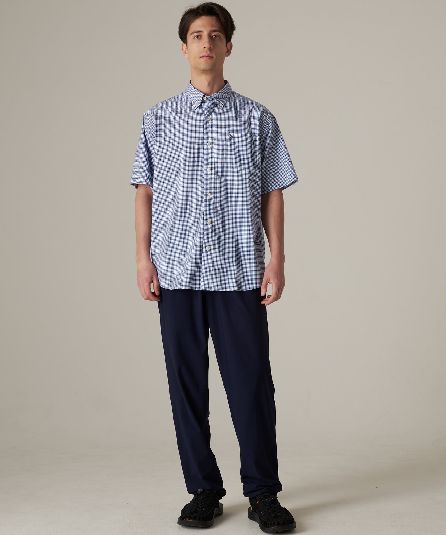 刺繍 ボタンダウン 半袖シャツ/EMB SSBD SHIRT