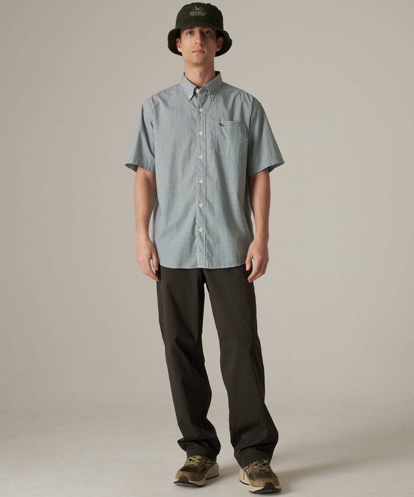 刺繍 ボタンダウン 半袖シャツ/EMB SSBD SHIRT