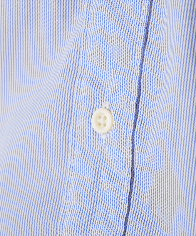 ストライプ 刺繍 ブロード半袖シャツ/STRIPE EMB SS BD SHIRT