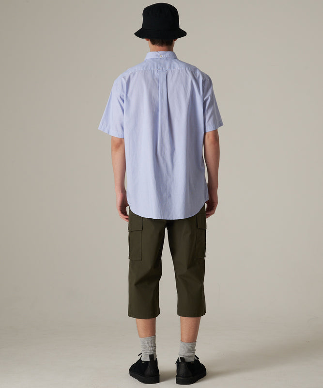 ストライプ 刺繍 ブロード半袖シャツ/STRIPE EMB SS BD SHIRT