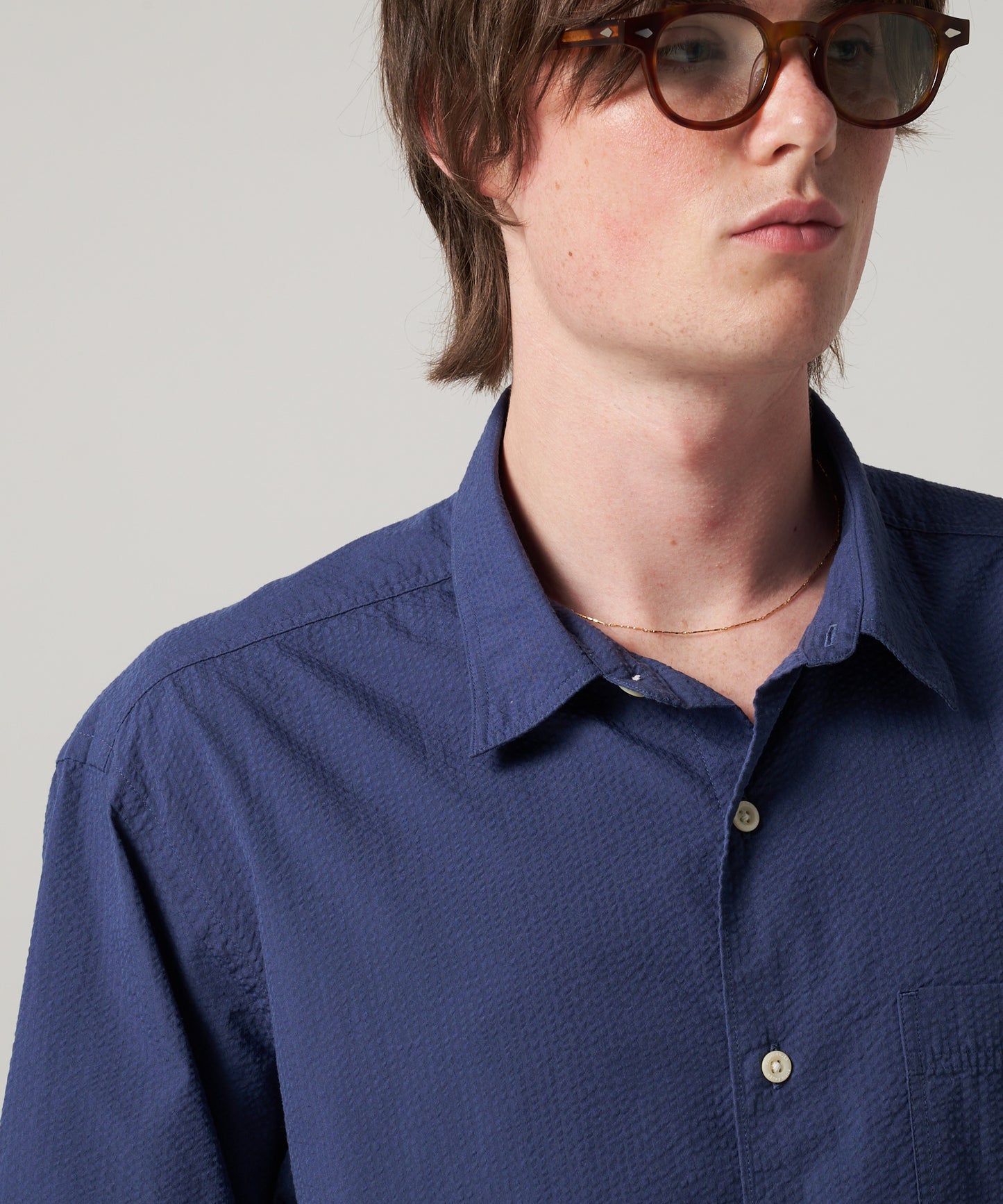 シアサッカー 半袖シャツ/SEERSUCKER S/S SHIRT