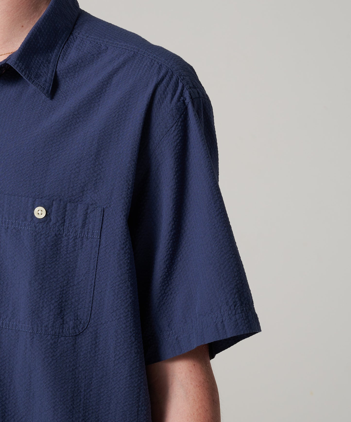 シアサッカー 半袖シャツ/SEERSUCKER S/S SHIRT