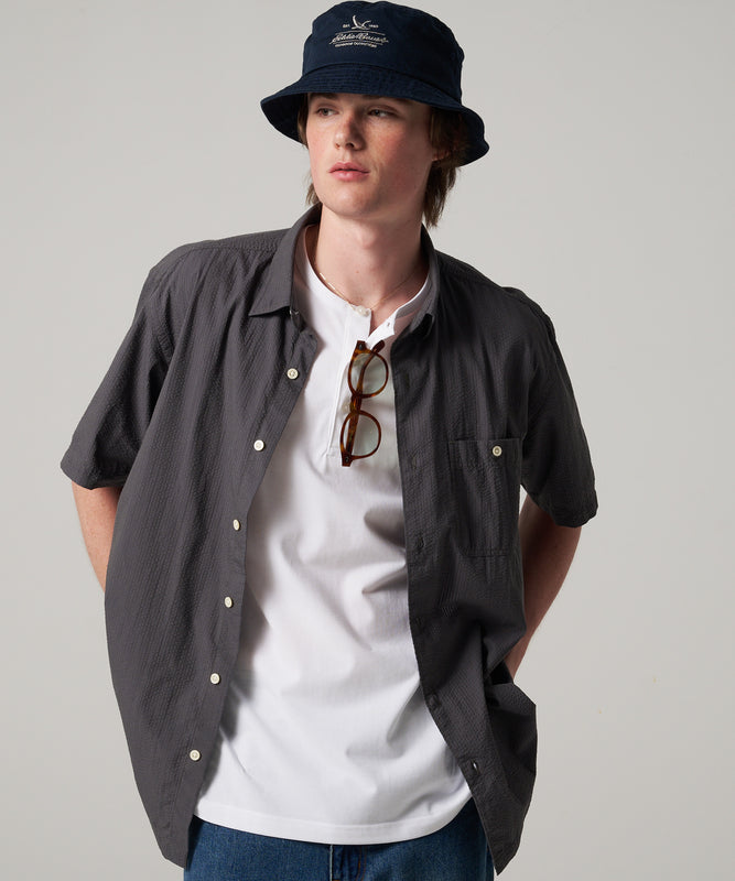 シアサッカー 半袖シャツ/SEERSUCKER S/S SHIRT