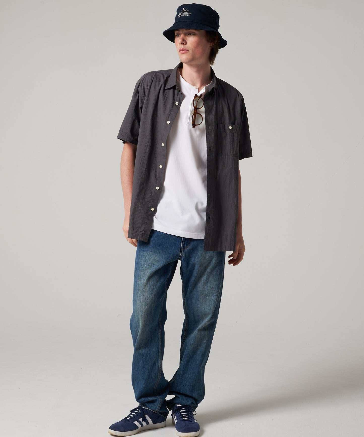 シアサッカー 半袖シャツ/SEERSUCKER S/S SHIRT