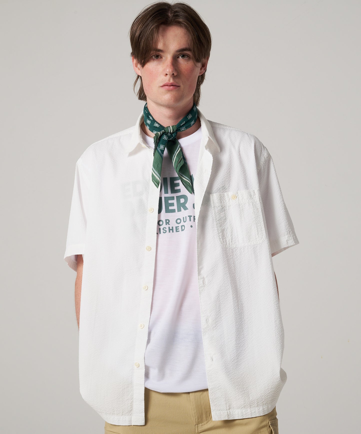 シアサッカー 半袖シャツ/SEERSUCKER S/S SHIRT