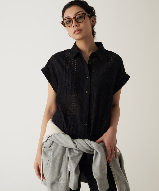 シーサイドレース 半袖シャツ/SEASIDE LACE SS SHIRT