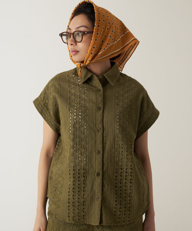 シーサイドレース 半袖シャツ/SEASIDE LACE SS SHIRT