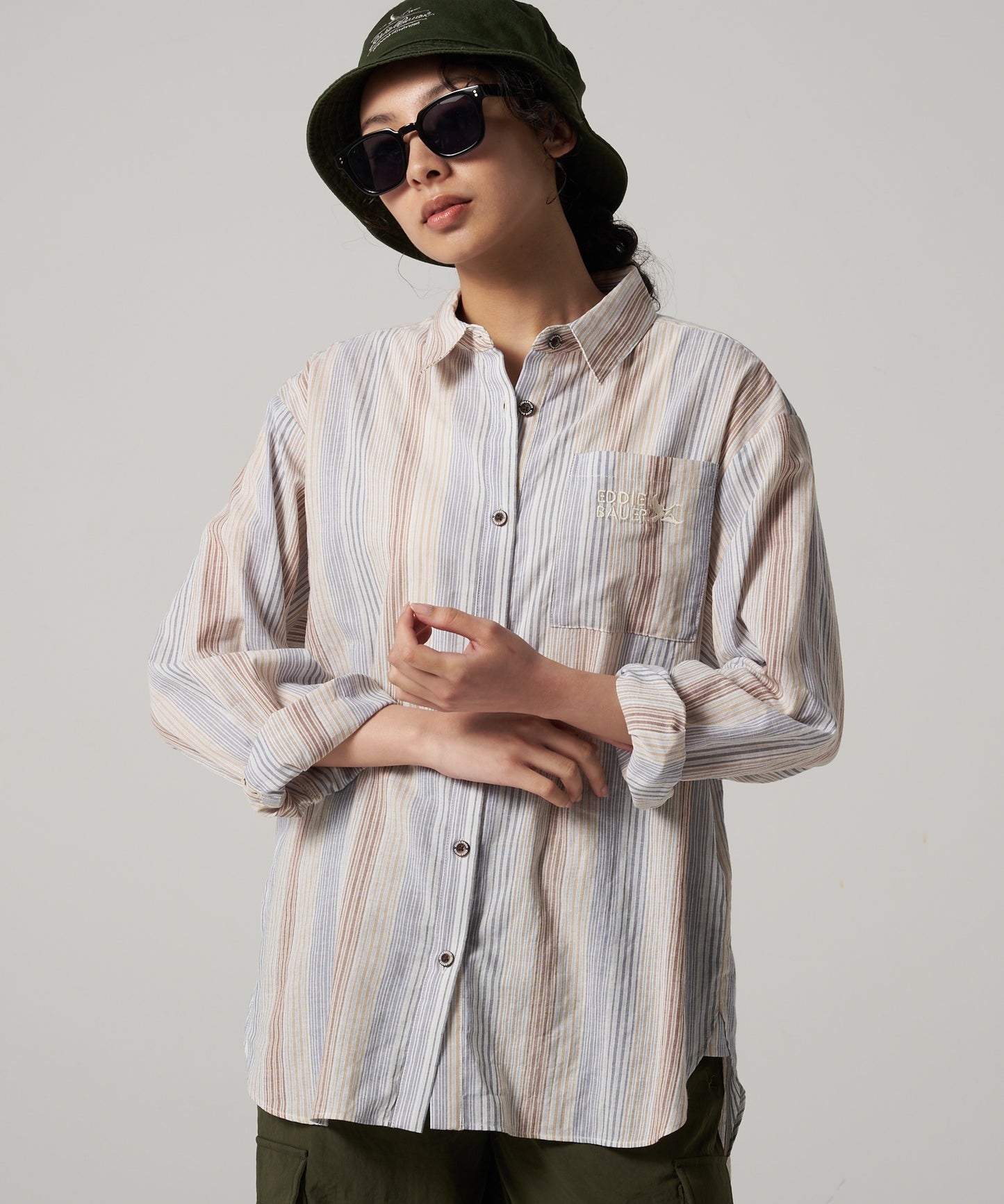 EBロゴ ストライプシャツ/EB LOGO STRIPE SHIRT