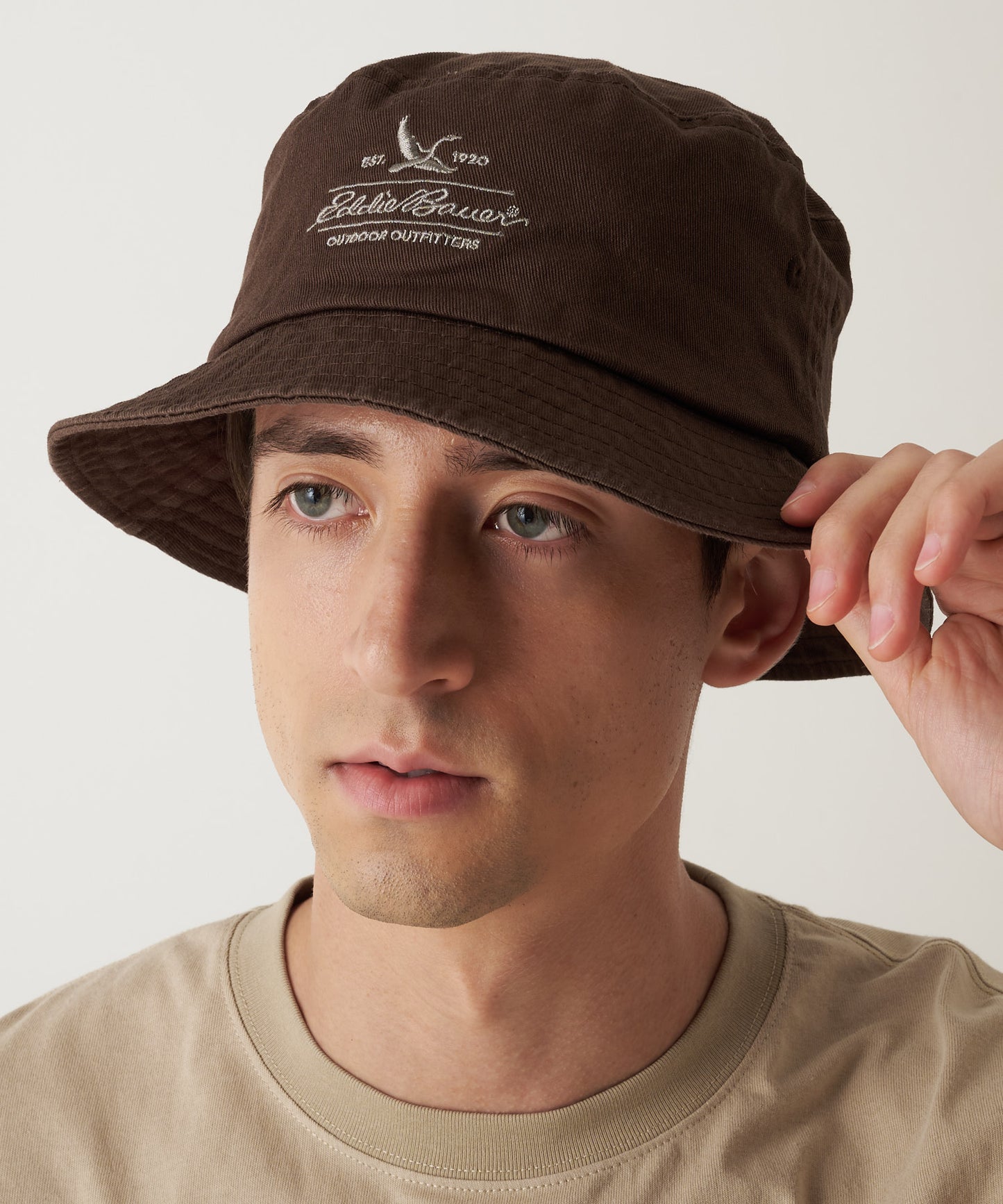 コットンツイル ロゴバケットハット/COTTON TWILL LOGO BUCKET HAT