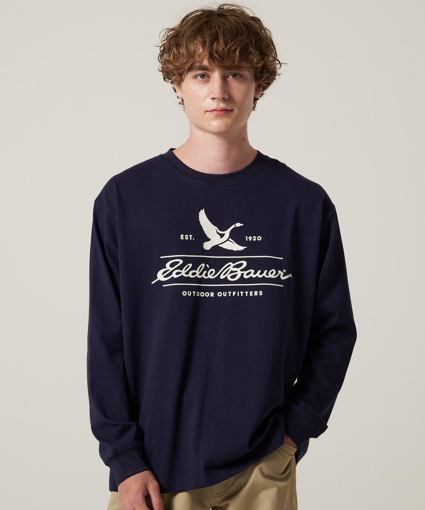 クラシックロゴ プリント長袖Tシャツ/CLASSIC LOGO PRINT LS TEE