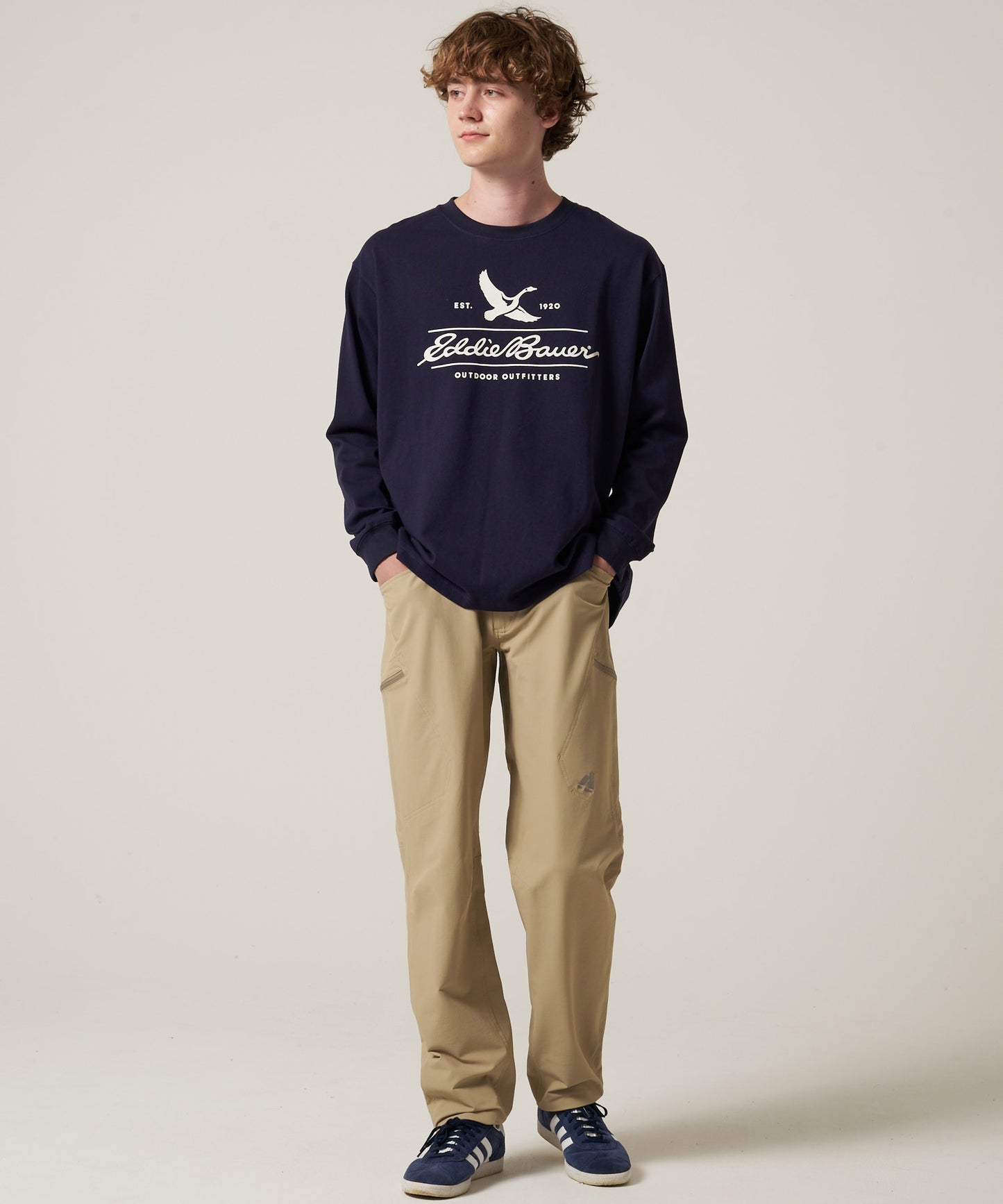 クラシックロゴ プリント長袖Tシャツ/CLASSIC LOGO PRINT LS TEE