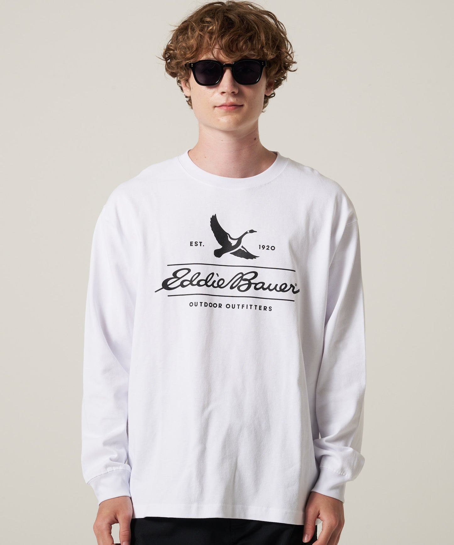 クラシックロゴ プリント長袖Tシャツ/CLASSIC LOGO PRINT LS TEE