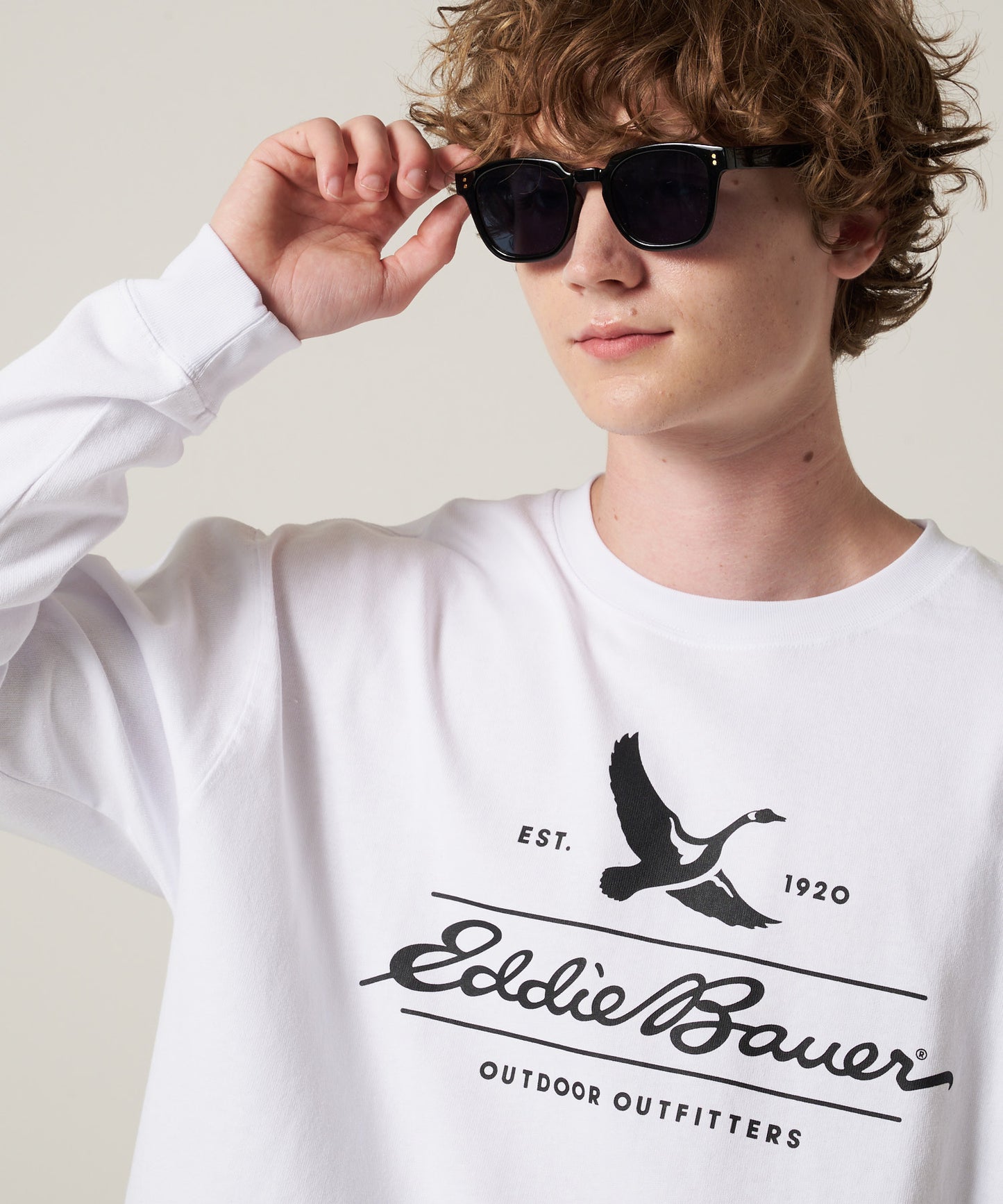 クラシックロゴ プリント長袖Tシャツ/CLASSIC LOGO PRINT LS TEE