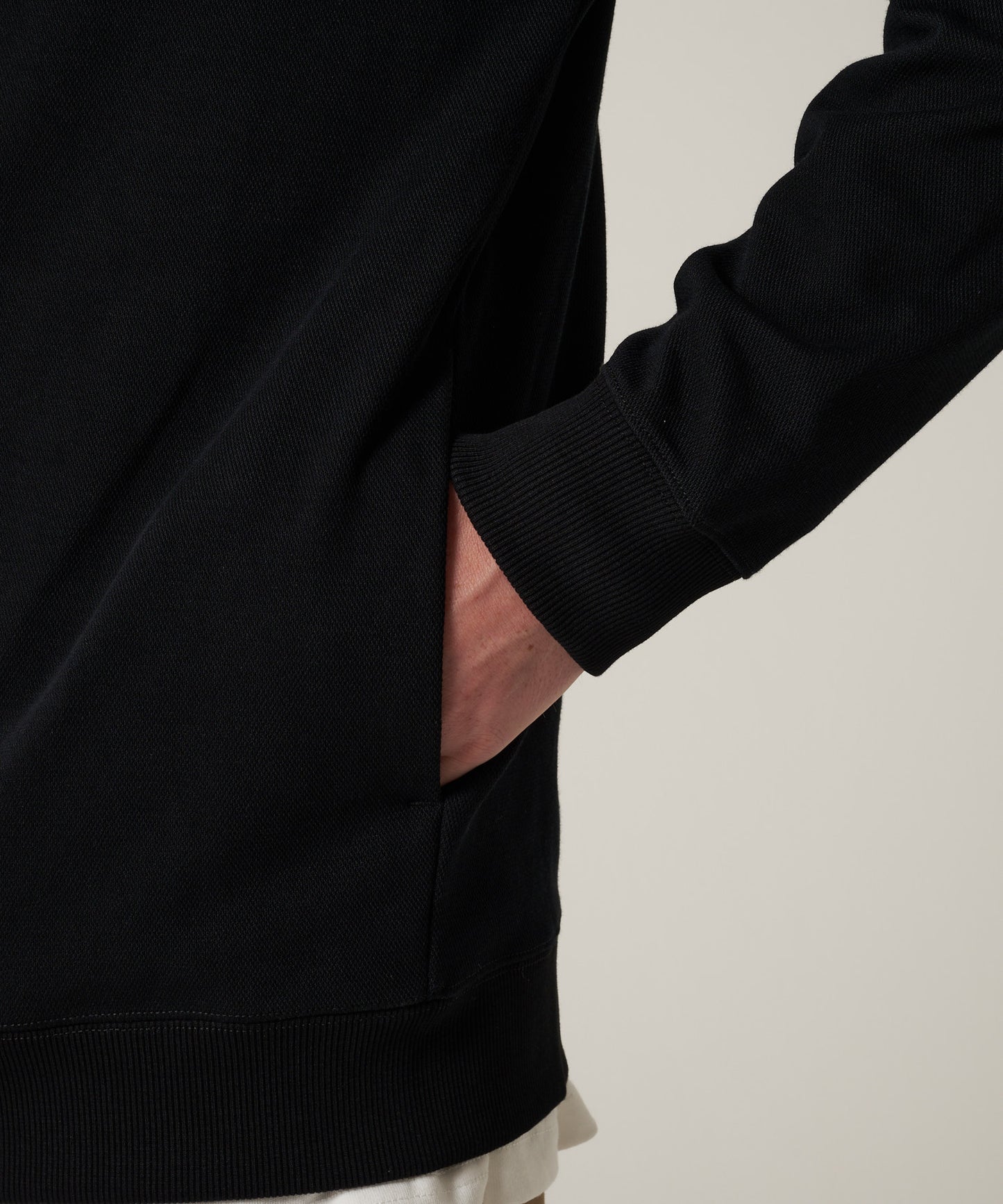 ダブルフェイスカノコ ジップアップ カーディガン/W-PIQUE ZIP-UP CARDIGAN