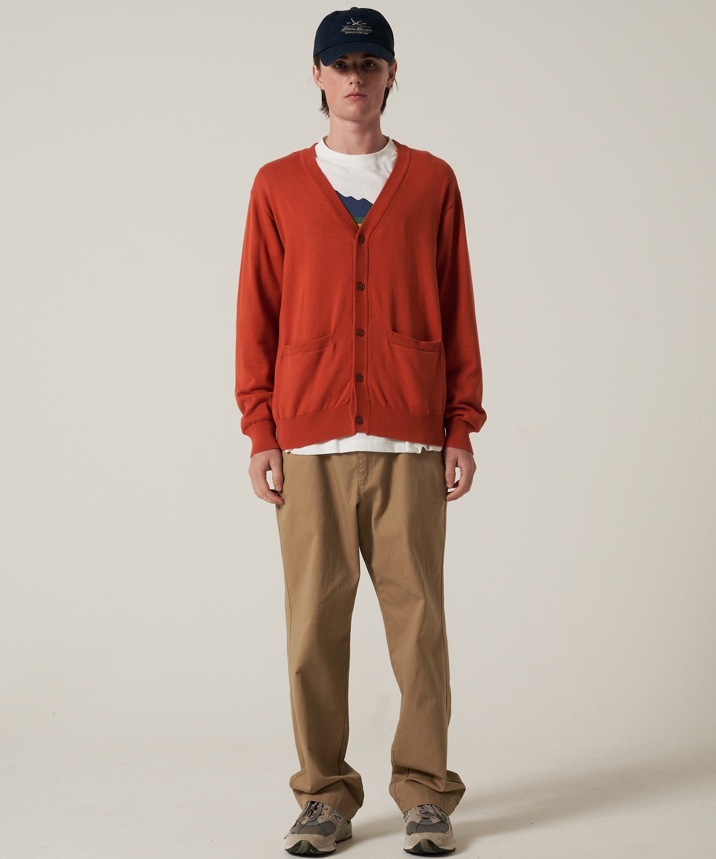 【予約】ファイン ゲージ Vネックカーディガン/FINE GAUGE V-NECK CARDIGAN