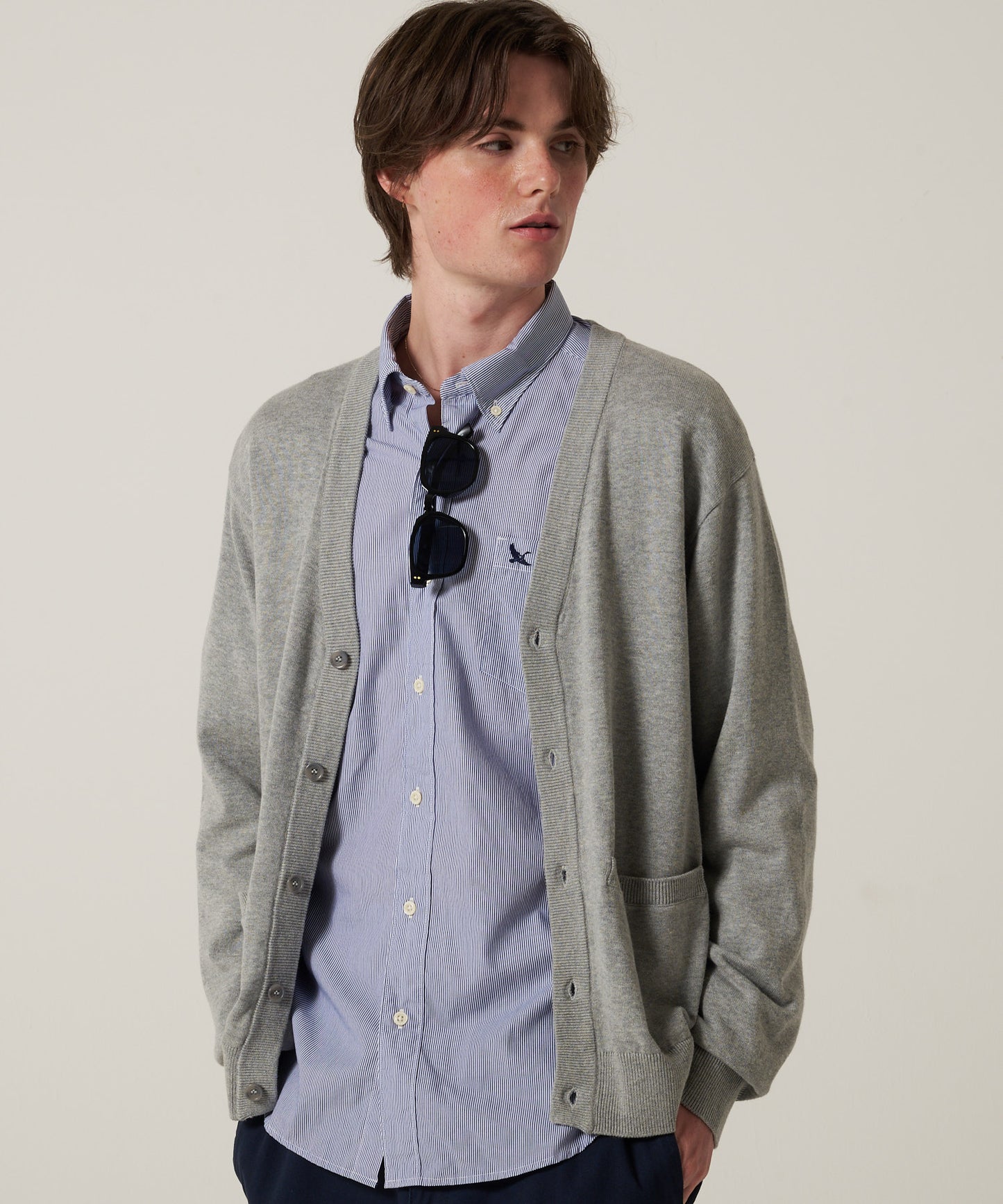 【予約】ファイン ゲージ Vネックカーディガン/FINE GAUGE V-NECK CARDIGAN
