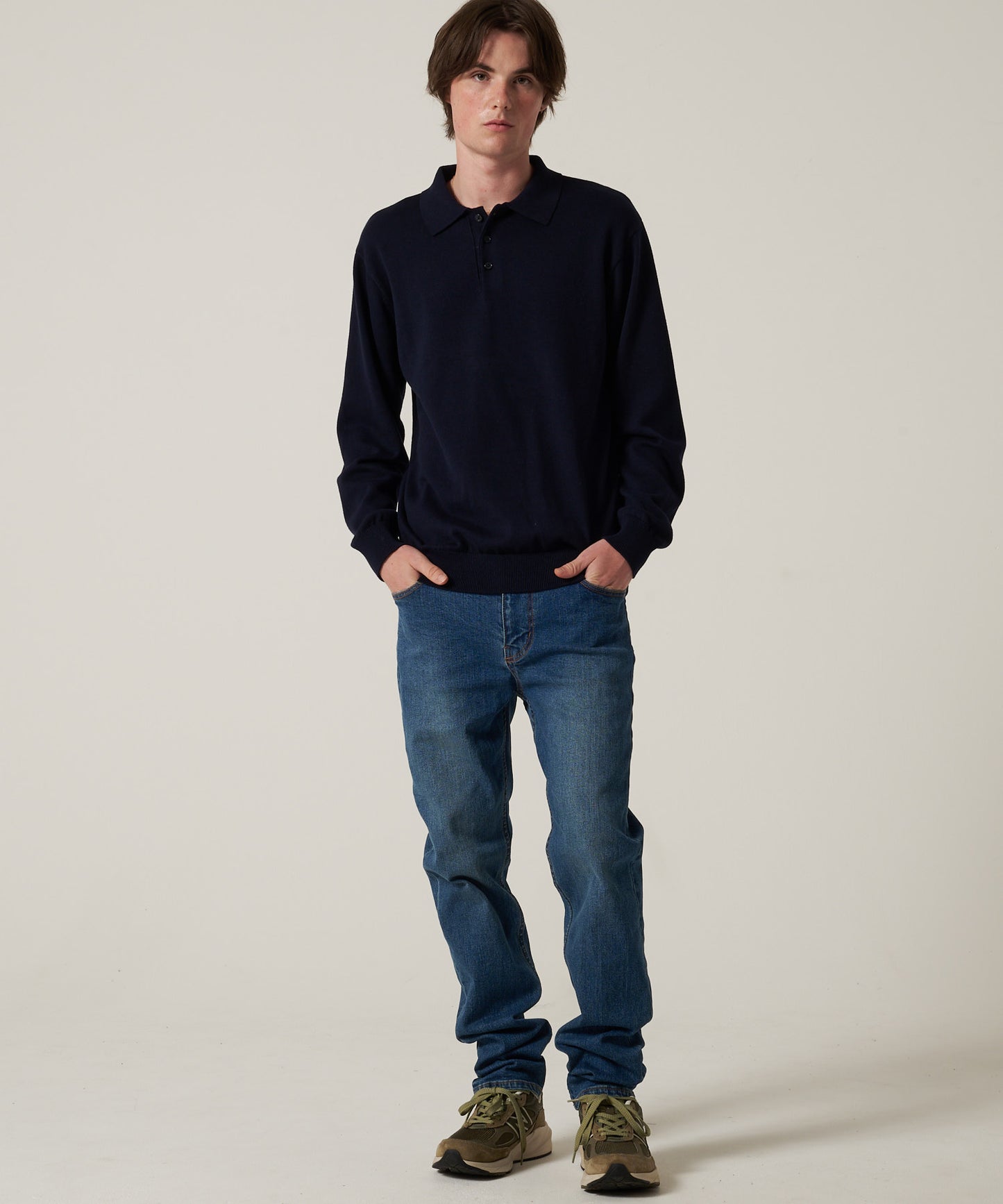 【予約】ファイン ゲージ 長袖ポロシャツ/FINE GAUGE LS POLO